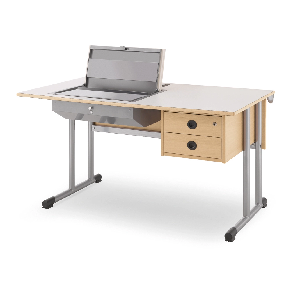 TAVOLO PER DOCENTI CON PORTA PC A SCOMPARSA