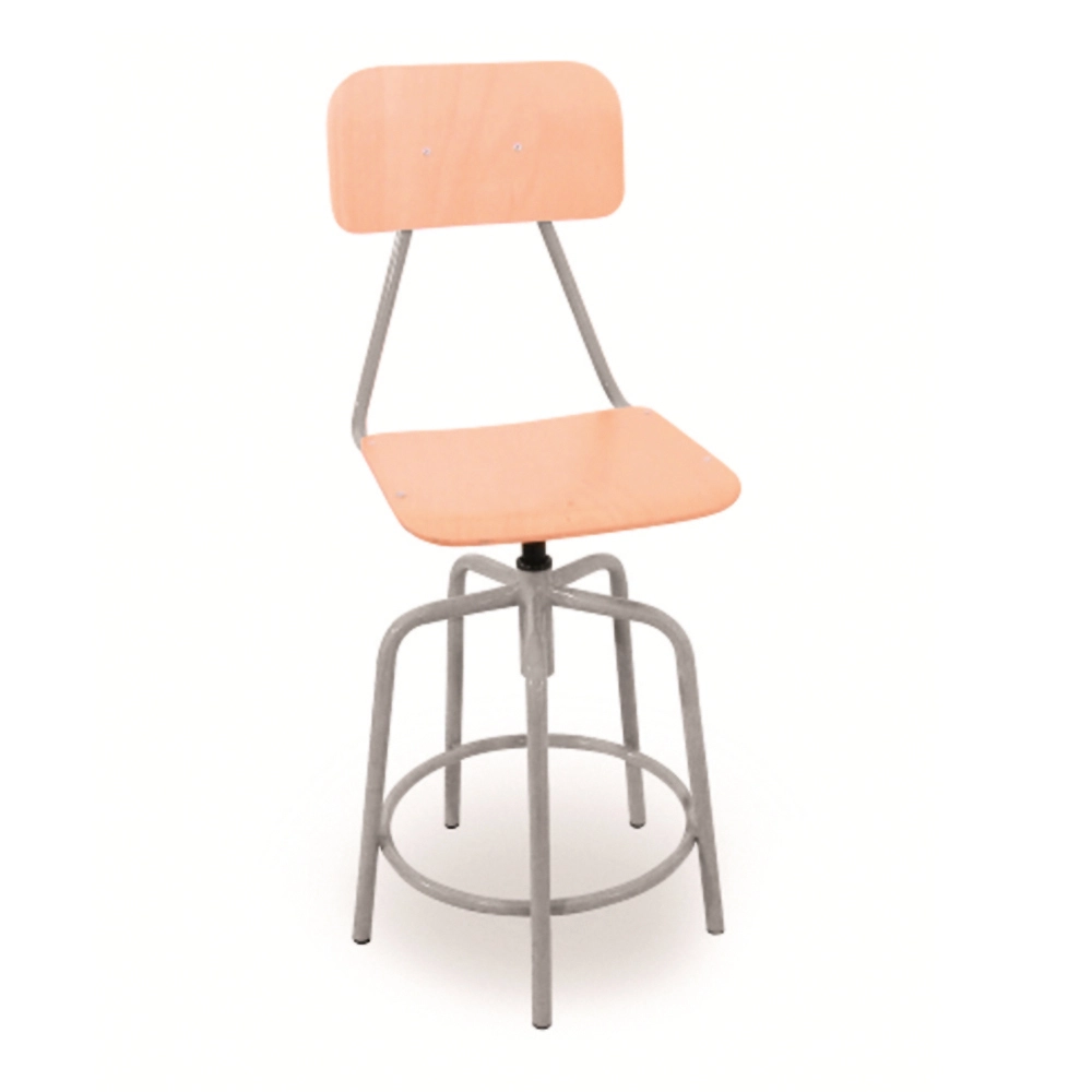 SGABELLO REGOLABILE CON SCHIENALE E POGGIAPIEDI