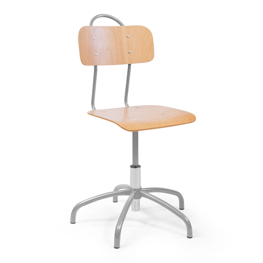 SGABELLO GIREVOLE LABORATORIO S/S IN LEGNO