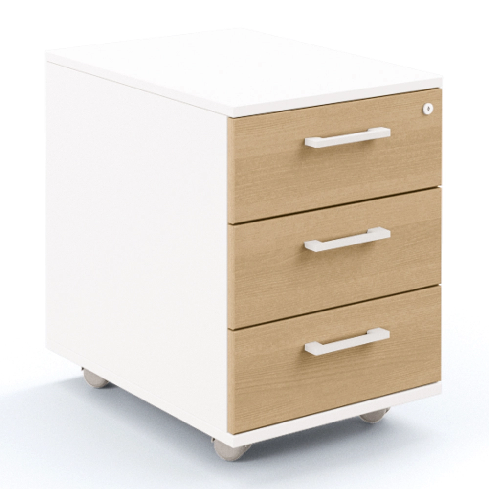 CASSETTIERA IN MELAMINICO SU RUOTE, 3 CASSETTI